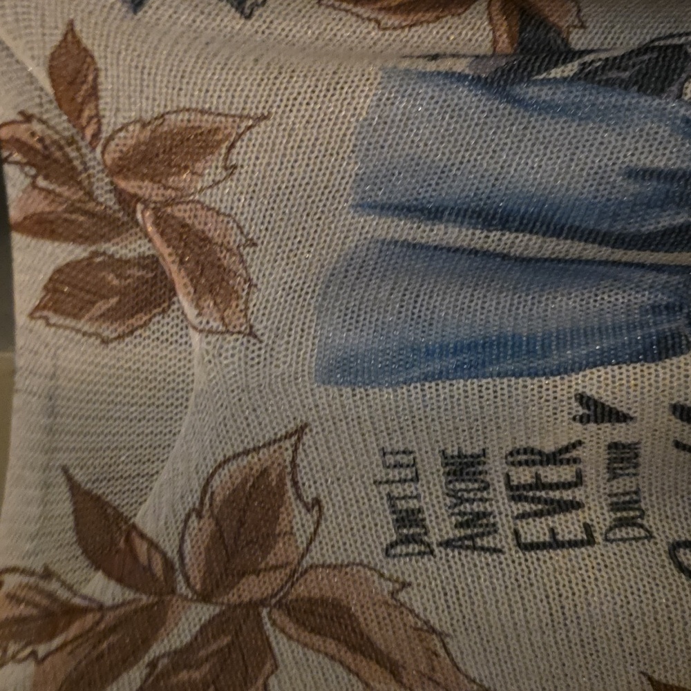 Floral Patchwork Knit Top From Italy - image 1